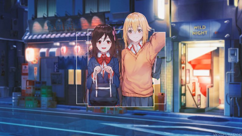 anime, anime girls, picture-in-picture, Hitoribocchi no ○○ Seikatsu, Hitori Bocchi, Nako Sunao