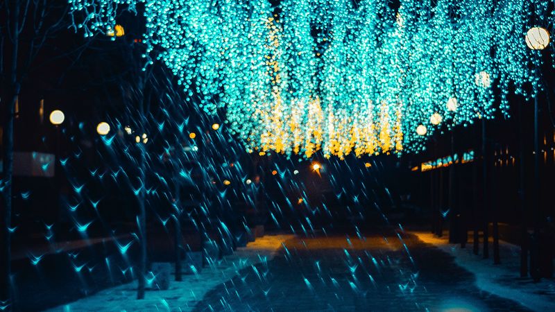 lighting, illumination, street, decoration, glare, bokeh, 4k