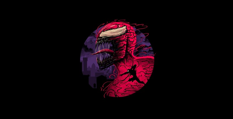 artwork, simple background, Venom, Spider-Man, creature