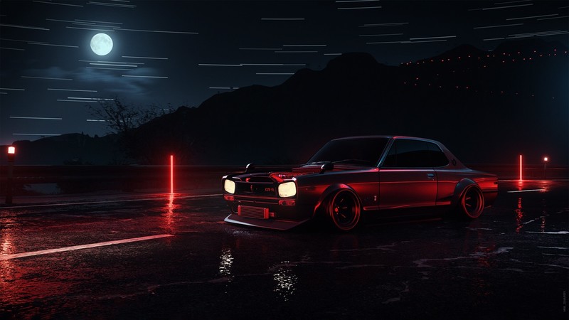 car, vehicle, Nissan, render, digital art, Nissan Skyline GT-R, 2000GT-R, Nissan Skyline C10