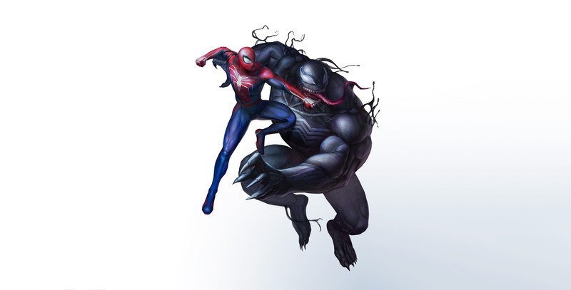 Spider-Man, white background, comic art, simple background