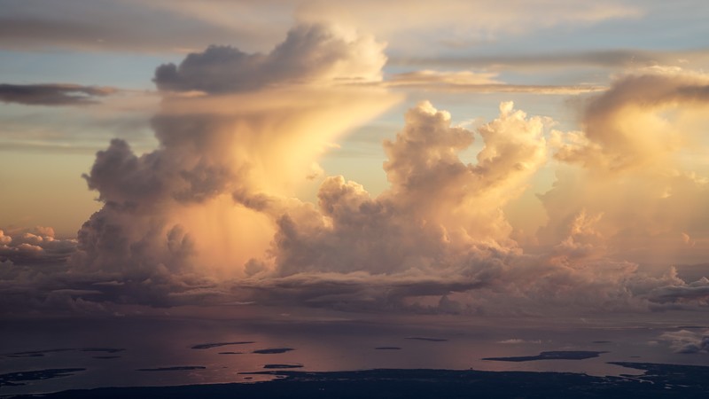 clouds, dawn, sky, nature