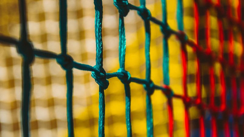 rope, mesh, knots, macro, blur, 4k