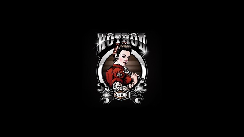 women, artwork, simple background, black background, hotrod, minimalism, Kojek90