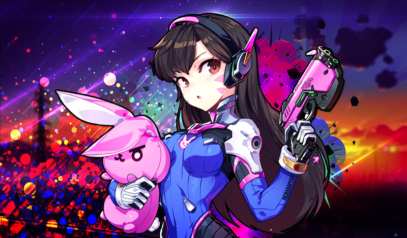 D.Va (Overwatch), Overwatch, anime, anime girls, Hwansang