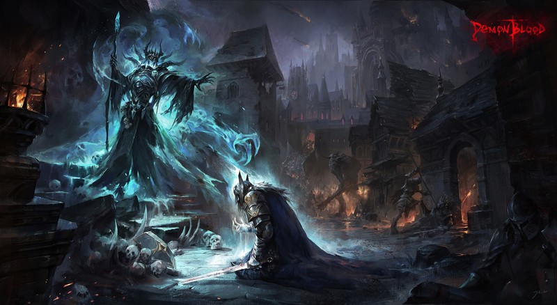 artwork, fantasy art, necromancers, creature, fantasy city