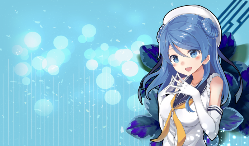 anime, anime girls, azul