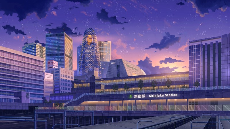 artwork, Asia, city, cityscape