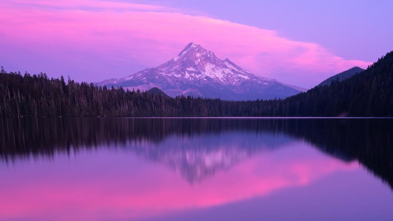 nature, mountains, forest, sky, lake, river, water, mirror, landscape, trees, Oregon