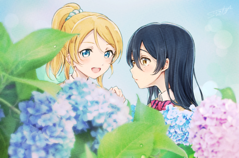 anime, anime girls, digital art, artwork, 2D, portrait, Love Live!, Sonoda Umi, Ayase Eri, Love Live Series