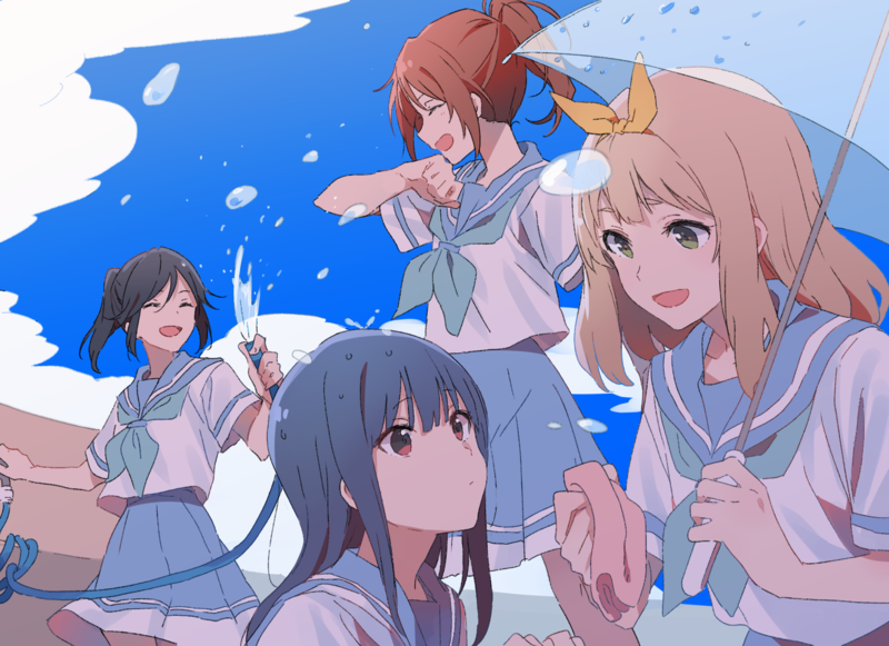 anime, anime girls, digital art, artwork, 2D, Hibike! Euphonium, Kasaki Nozomi, Yoroizuka Mizore (Hibike! Euphonium), Nakagawa Natsuki, Yoshikawa Yuuko