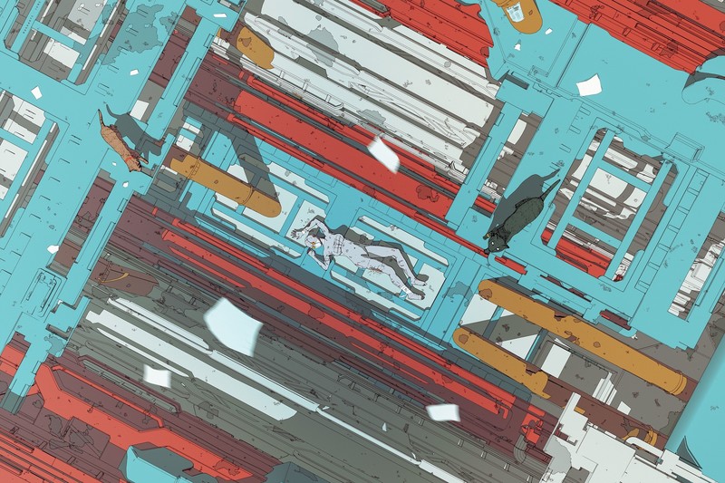 artwork, science fiction, robot, cats, cyborg, synthwave