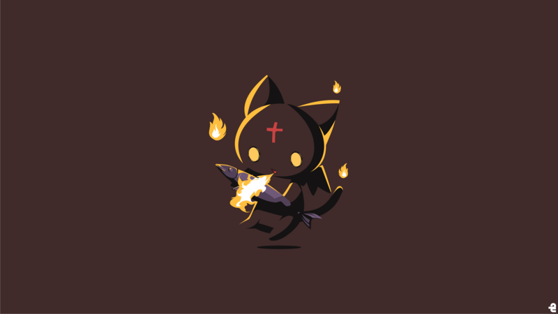 Kono Subarashii Sekai ni Shukufuku wo!, Megumin, anime, simple background, minimalism, brown, chomusuke