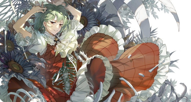 anime, anime girls, digital art, artwork, portrait, Kazami Yuuka, Touhou