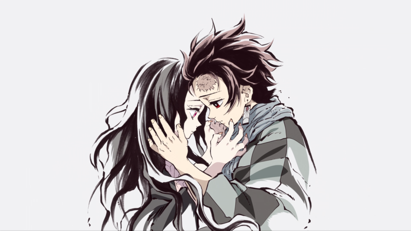 Kimetsu no Yaiba, Kamado Tanjirō, Kamado Nezuko, anime, anime girls, anime boys