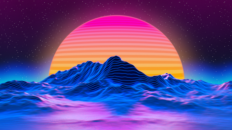OutRun, vaporwave, digital art, synthwave, Retrowave, neon, artwork