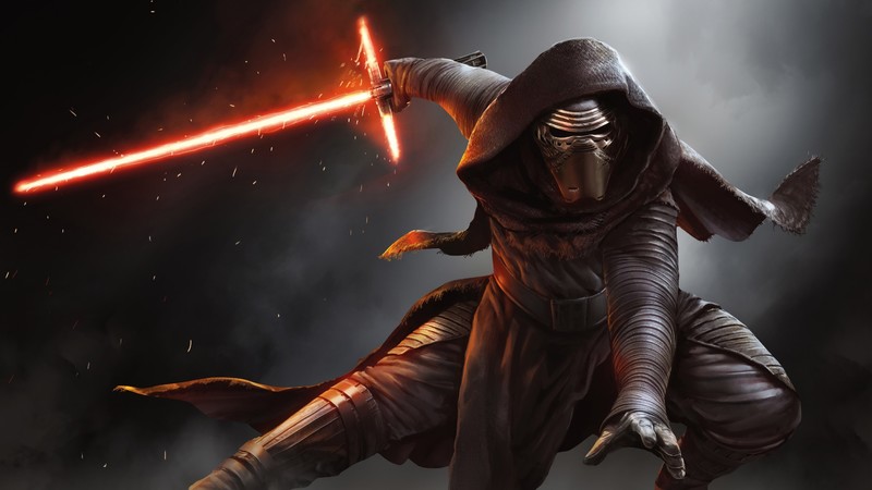 Star Wars, Kylo Ren, Sith, mask, lightsaber, Tsaber
