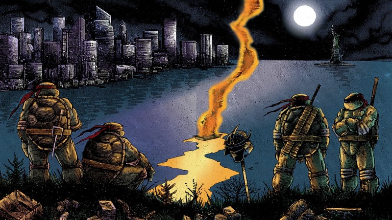 Teenage Mutant Ninja Turtles, comic art, New York City, Kevin Eastman, Peter Laird
