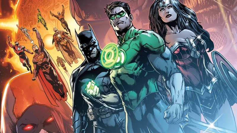 comic art, comics, DC Comics, Green Lantern, Batman, Wonder Woman, Superman, Aquaman, Flash, Shazam
