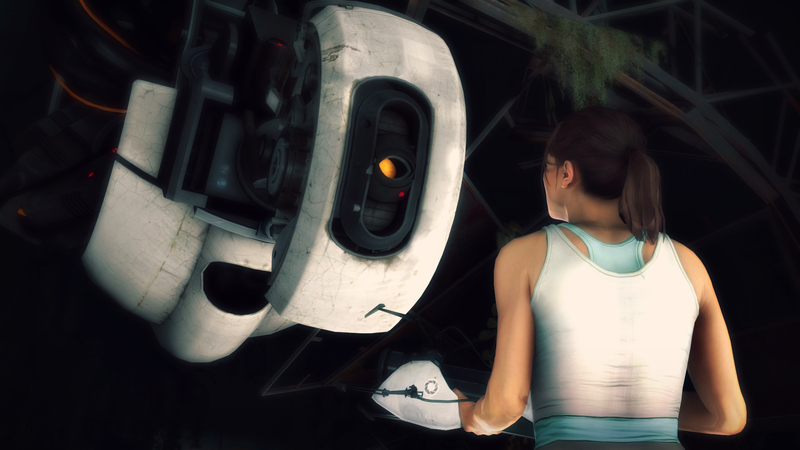 Portal (game), GLaDOS, Chell, face to face