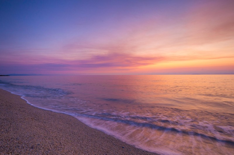 sky, sunset, beach