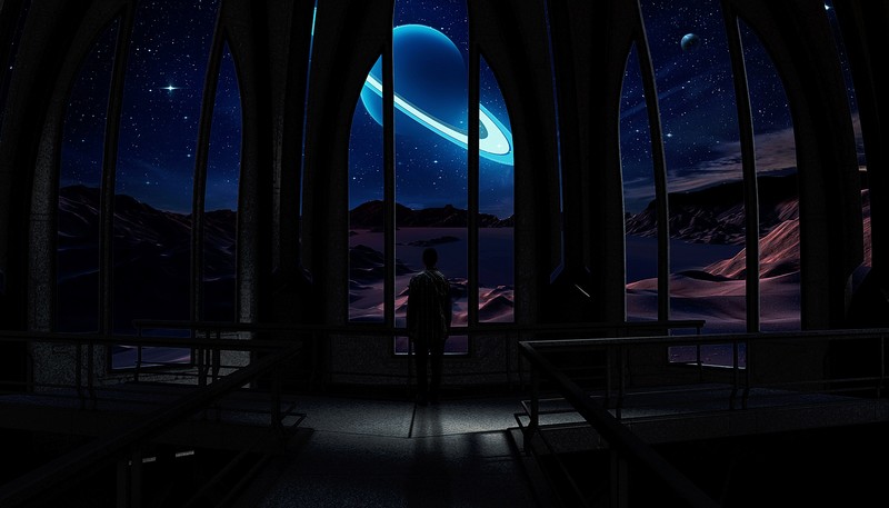 planet, Moon, Man with No Name, space, universe, stars, The future