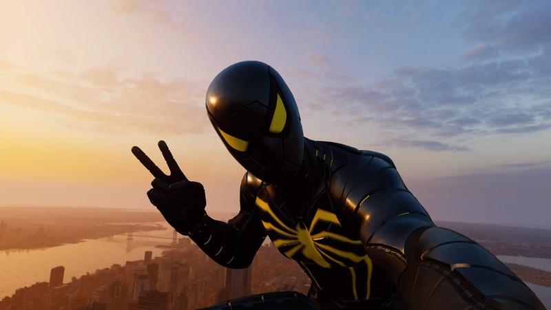 Black suited Spiderman, Spider-Man, superhero