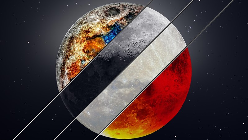 sky, Moon, space, Earth