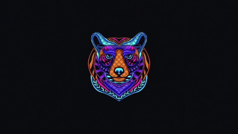bears, artwork, minimalism, simple background, animals