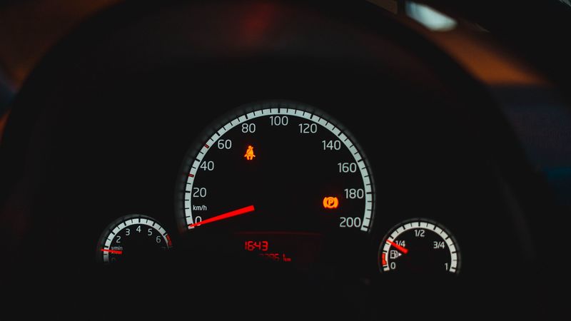 speedometer, lights, speed, numbers, 4k