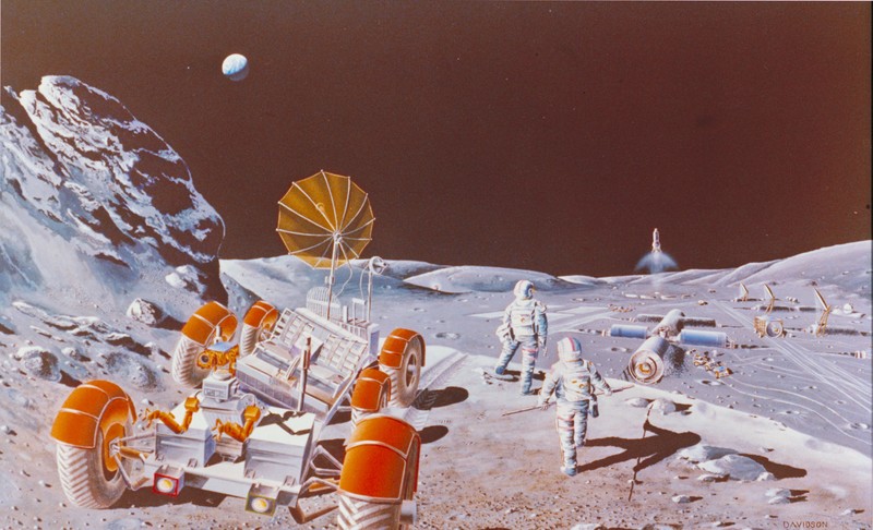 NASA, concept art, astronaut, Moon