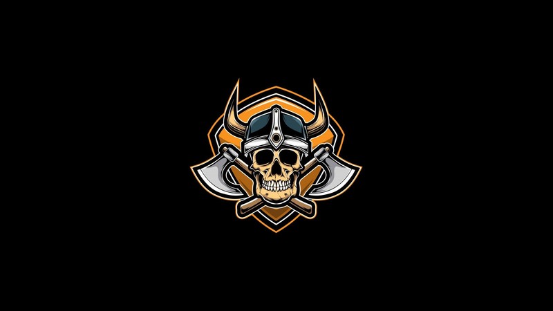 axes, skull, helmet, artwork, minimalism, simple background