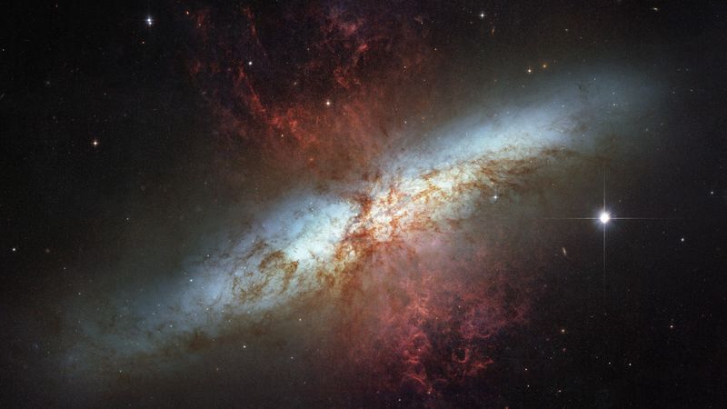 galaxy, space, stars, starburst, messier 82, m82, 4k