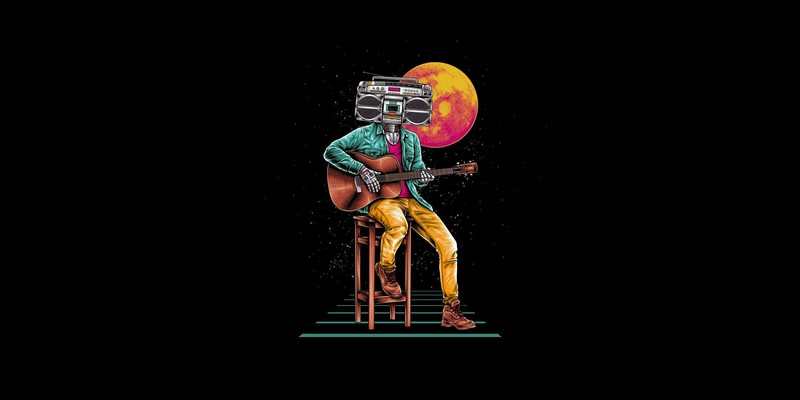 artwork, music, minimalism, simple background