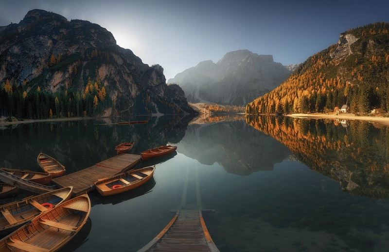 photography, boat, mountains, lake, sun rays, outdoors, water, landscape