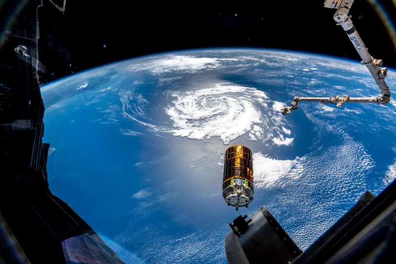 Alexander Gerst, space, clouds, ISS, Earth, planet, photography, sea