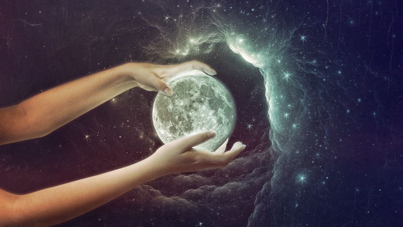 hands, planet, space, galaxy, 4k