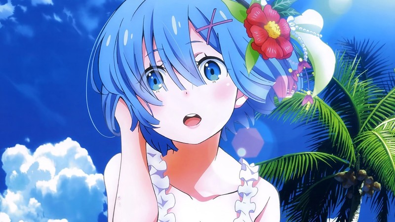 anime girls, colorful, Rem (Re: Zero), Re:Zero Kara Hajimeru Isekai Seikatsu