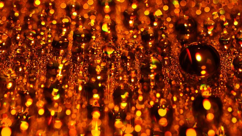 drops, macro, bubbles, blur, shine, 4k