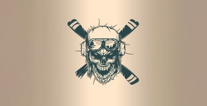 artwork, minimalism, skull, simple background