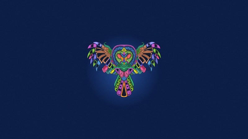 owl, blue background, simple background, birds, animals, minimalism, artwork