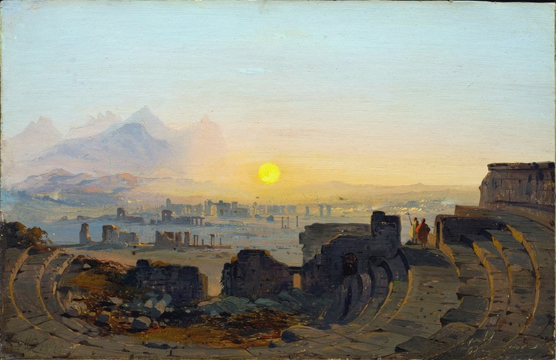 Ippolito Caffi, Hierapolis, Johan Christian Clausen Dahl, Dresden, painting, romantic