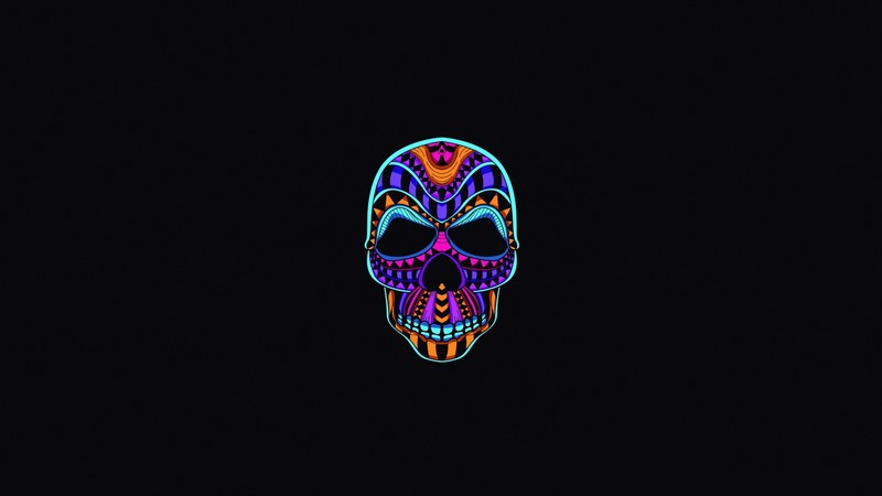 minimalism, skull, artwork, simple background
