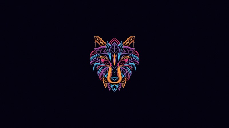 artwork, simple background, animals, wolf