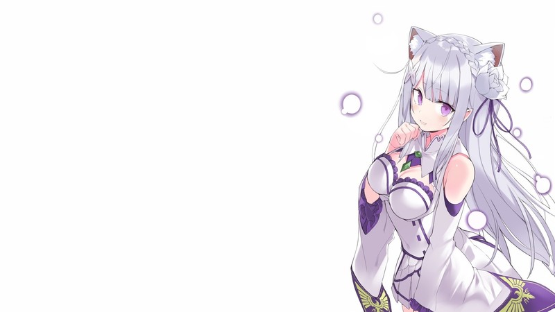 white, anime, Emilia (Re: Zero), Emilia, Re:Zero Kara Hajimeru Isekai Seikatsu