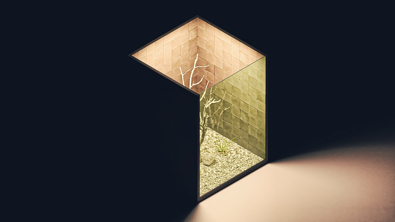 isometric, digital, dark, render, high angle