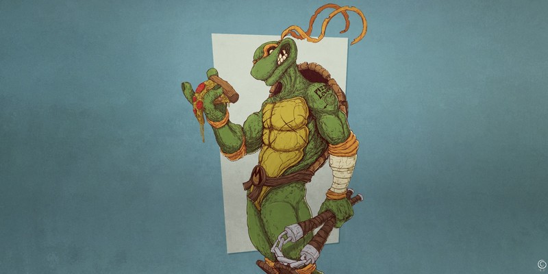 artwork, food, pizza, Teenage Mutant Ninja Turtles