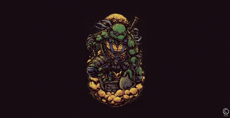 simple background, artwork, Teenage Mutant Ninja Turtles