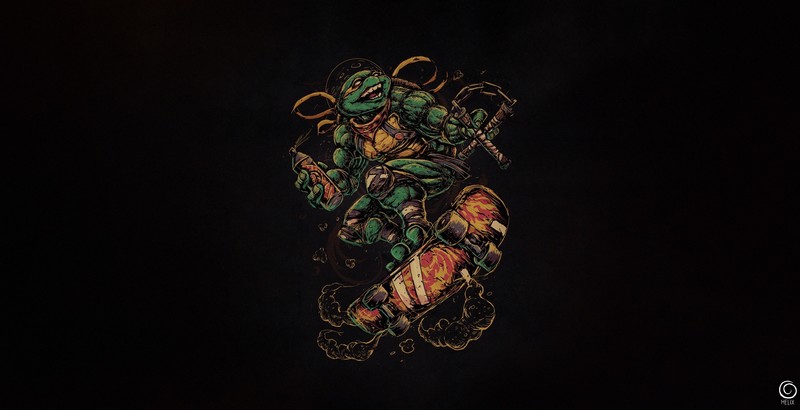 artwork, simple background, Teenage Mutant Ninja Turtles
