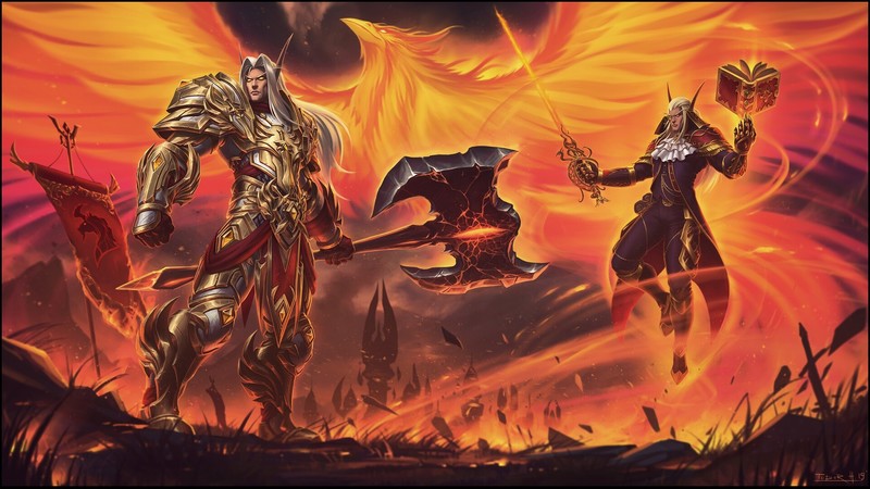 elves, fantasy art, warrior, artwork, axes, World of Warcraft